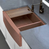 33" Sloane Hammered Copper Workstation Farmhouse Sink