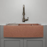 33" Sloane Hammered Copper Workstation Farmhouse Sink
