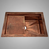33" Soledad Hammered Copper Single-Bowl Drop-In Kitchen Sink