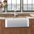 33" Talbert 60/40 Double-Bowl Stainless Steel Farmhouse Sink - Polished Hammered Steel