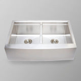 33" Tolland Stainless Steel Double-Bowl Workstation Farmhouse Sink