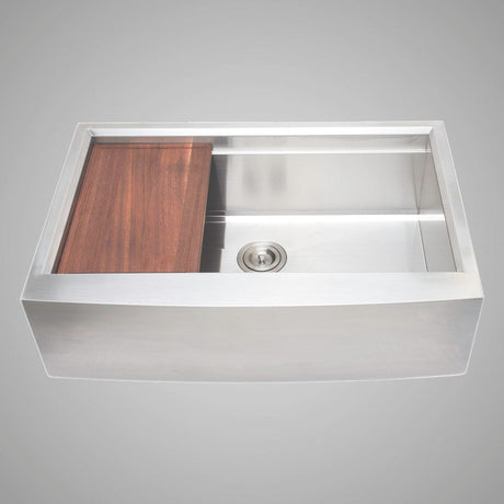 33" Tyringham Stainless Steel Single-Bowl Workstation Farmhouse Sink