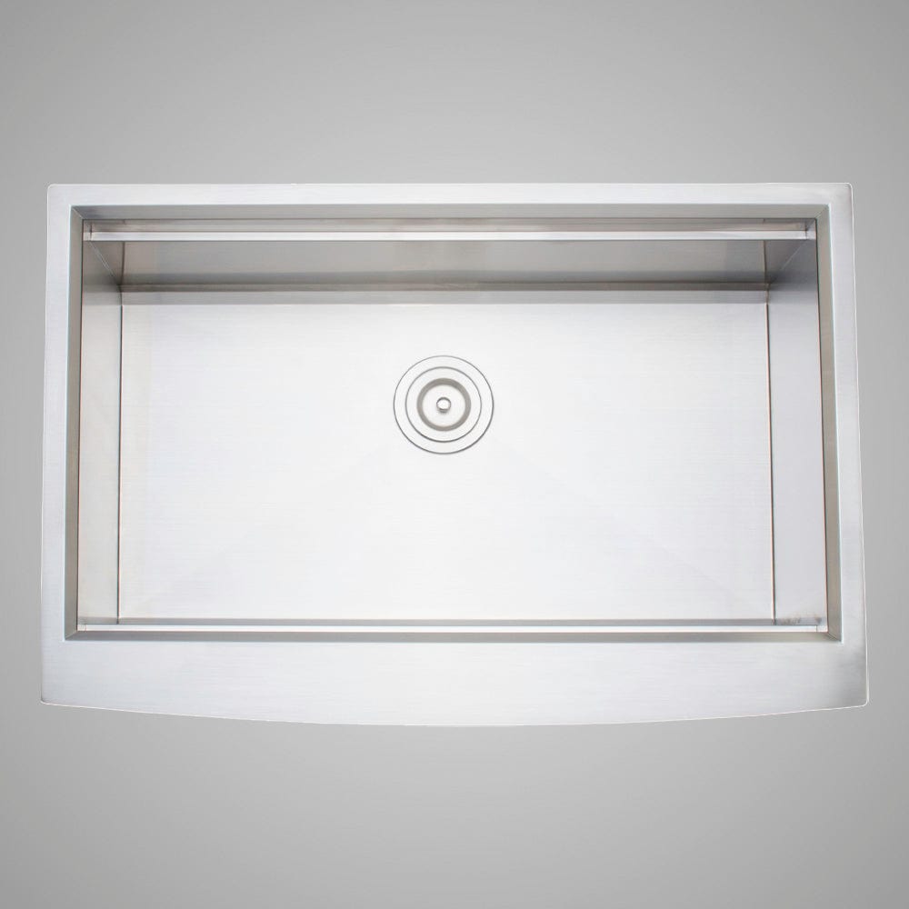 33" Tyringham Stainless Steel Single-Bowl Workstation Farmhouse Sink