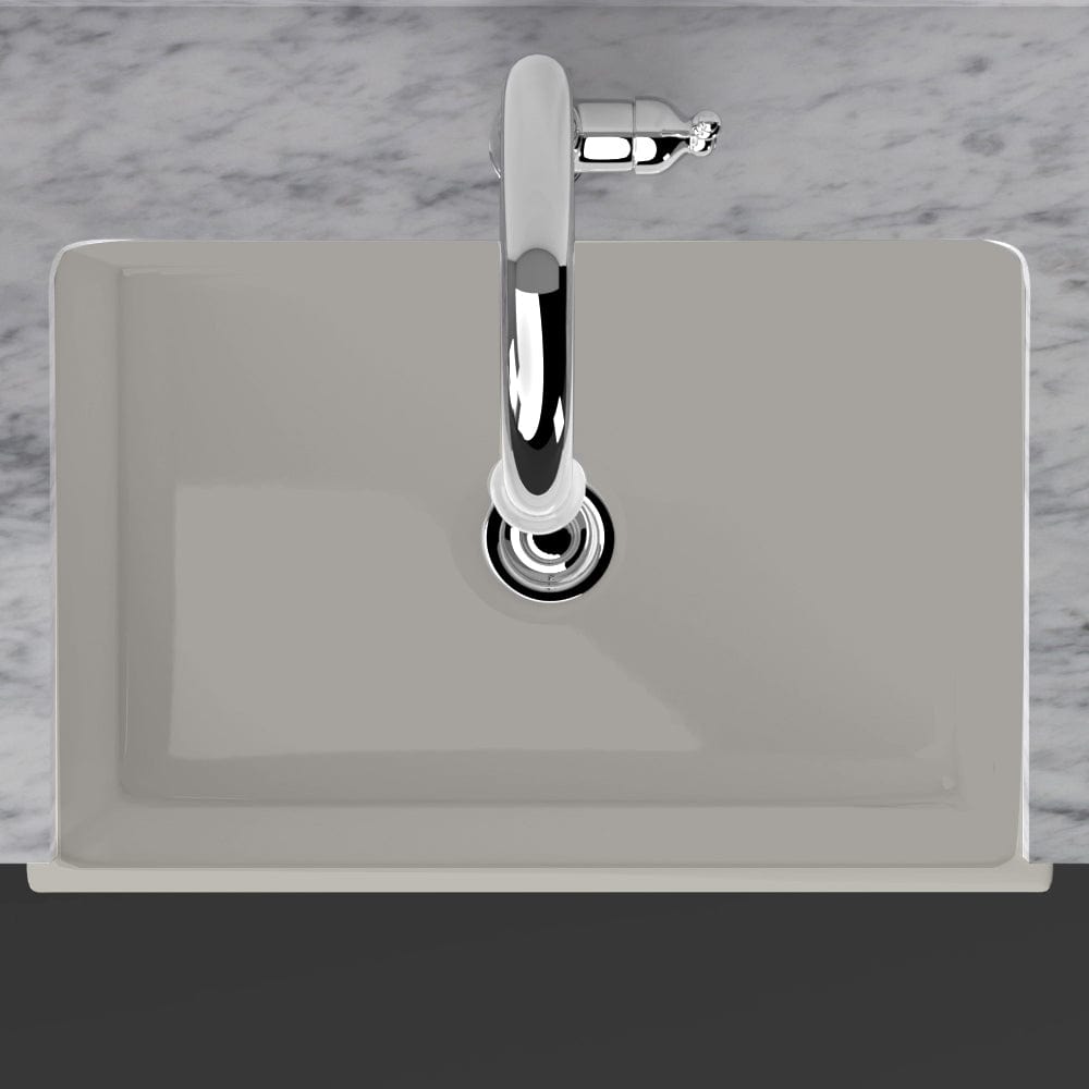 33" Vala Handcrafted Fireclay Single-Bowl Smooth Apron Farmhouse Sink - Matte Gray