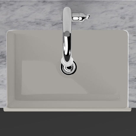 33" Vala Handcrafted Fireclay Single-Bowl Smooth Apron Farmhouse Sink - Matte Gray