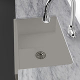 33" Vala Handcrafted Fireclay Single-Bowl Smooth Apron Farmhouse Sink - Matte Gray