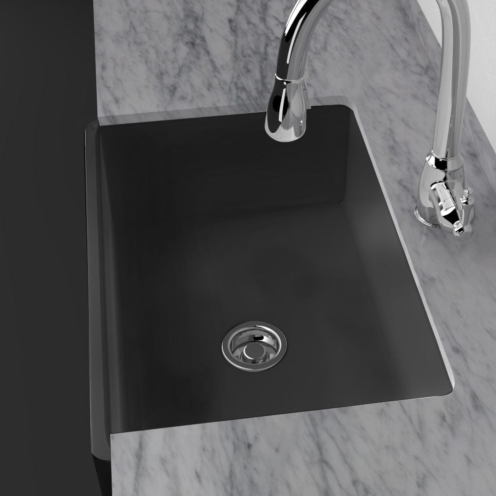 33" Veli Handcrafted Fireclay Single-Bowl Smooth Farmhouse B-Grade Sink - Matte Black