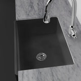 33" Veli Handcrafted Fireclay Single-Bowl Smooth Farmhouse B-Grade Sink - Matte Black