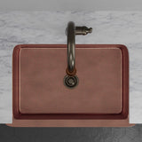 33" Verdin Single Bowl Hammered Copper Farmhouse Sink - Antique Copper Interior with Dark Copper Exterior
