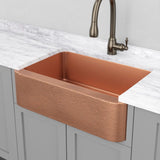 33" Wheaton Copper Hammered Apron Single-Bowl Farmhouse Sink