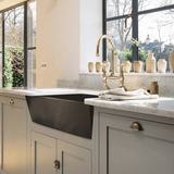 33" Zarnencor Hammered Copper Single-Bowl Farmhouse Sink - Extra-Tall