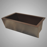 33" Zarnencor Hammered Copper Single-Bowl Farmhouse Sink - Extra-Tall
