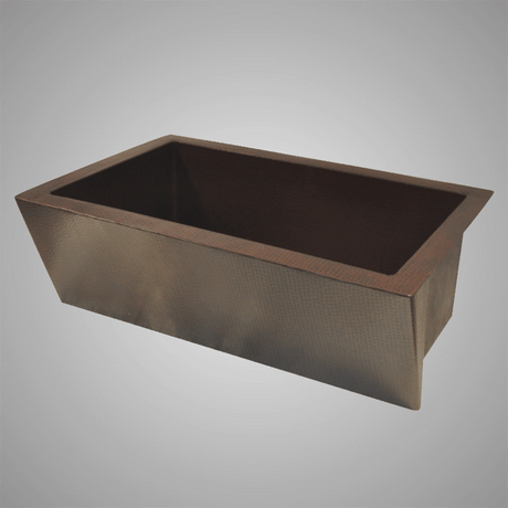 33" Zarnencor Hammered Copper Single-Bowl Farmhouse Sink - Extra-Tall