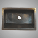 33" Zarnencor Hammered Copper Single-Bowl Farmhouse Sink - Extra-Tall