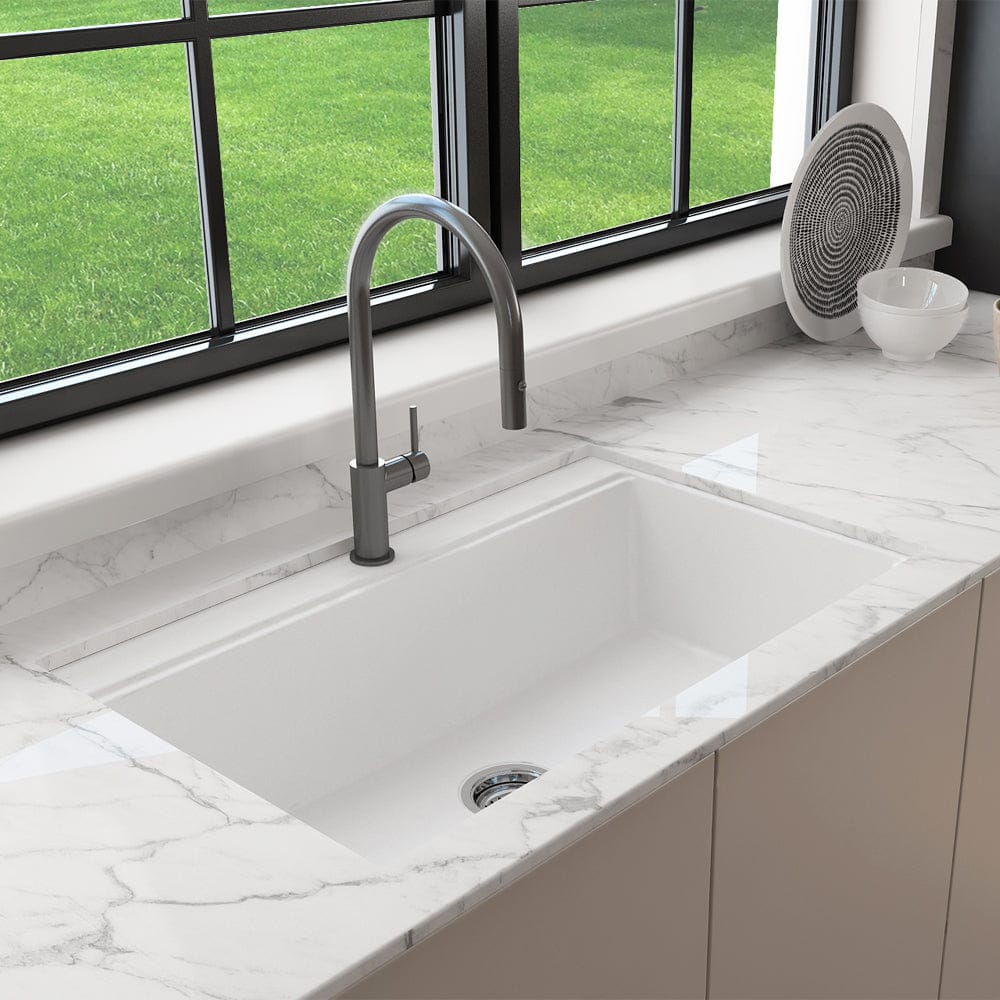 34" Enya Granite Composite Workstation Sink with HPL Covers