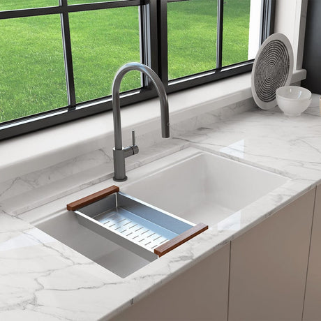 34" Enya Granite Composite Workstation Sink with HPL Covers