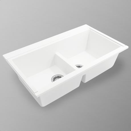 34" Shay Double-Bowl Granite Composite Workstation Sink