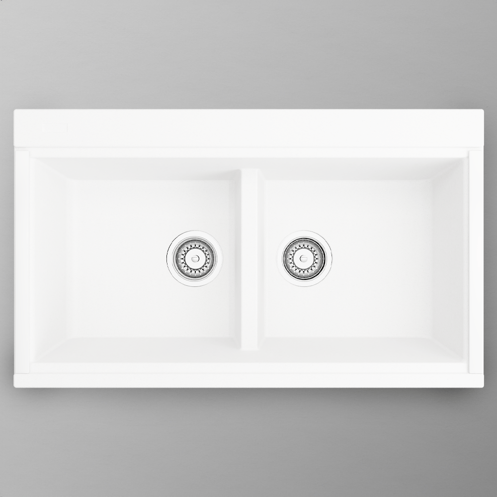 34" Shay Double-Bowl Granite Composite Workstation Sink