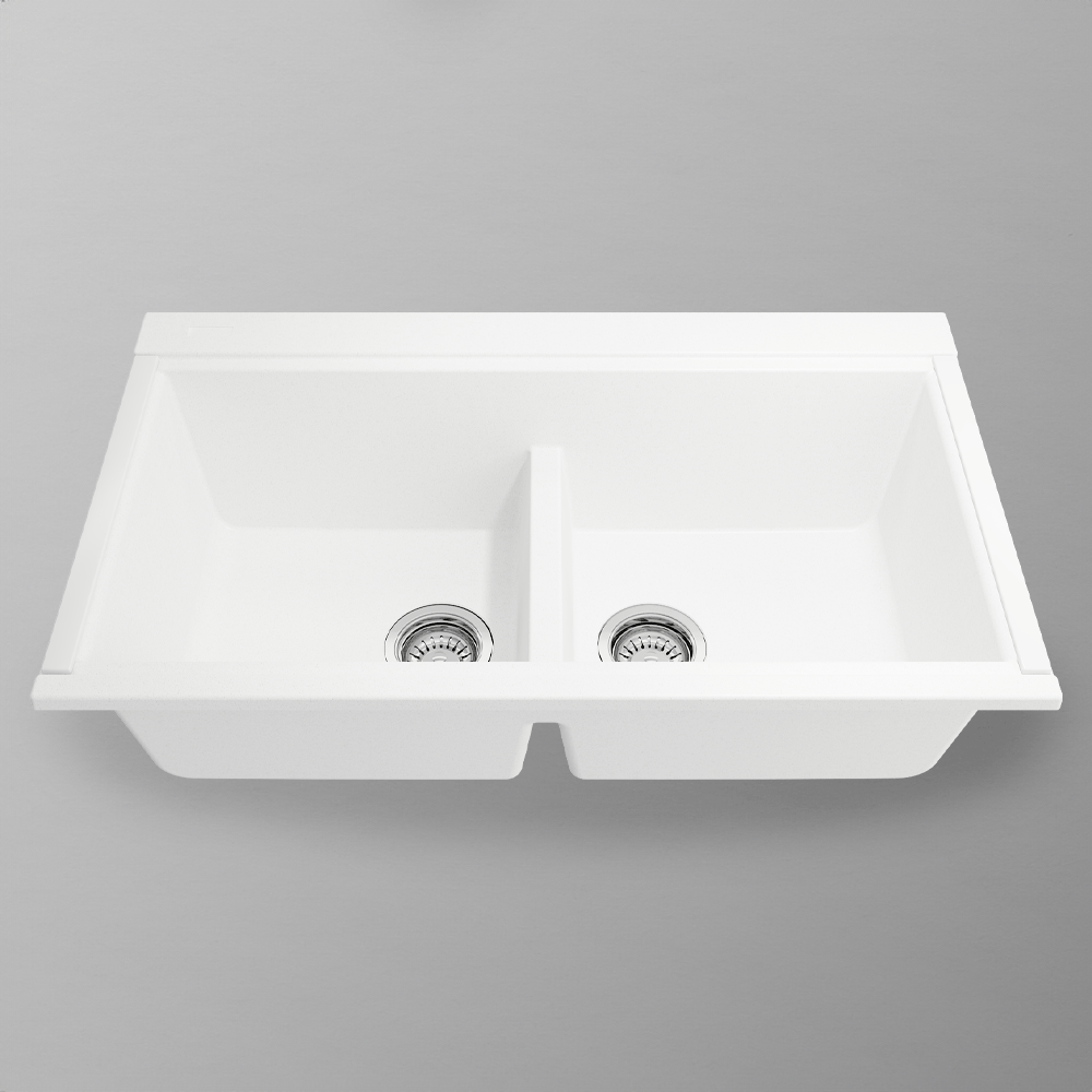 34" Shay Double-Bowl Granite Composite Workstation Sink