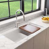 34" Shay Double-Bowl Granite Composite Workstation Sink with HPL Covers