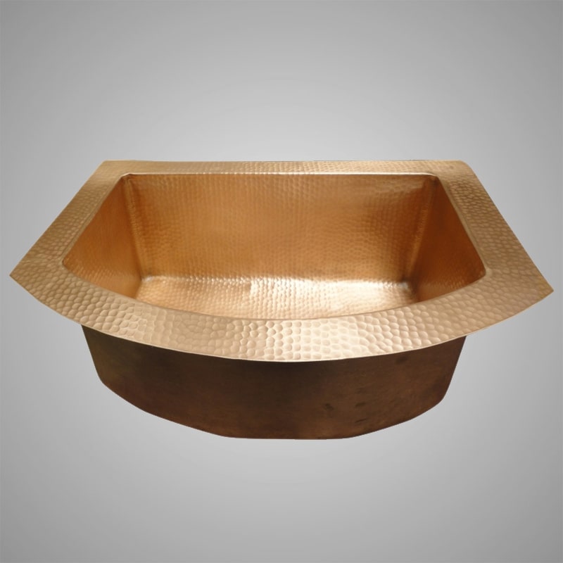 36" Apodaca Hammered Copper Single-Bowl Drop-In Kitchen Sink