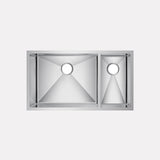 36" Ardell Stainless Steel 70/30 Offset Double-Bowl Farmhouse Sink
