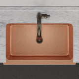 36" Atoka Hammered Copper Single-Bowl Farmhouse Sink