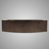 36" Bepen Hammered Copper Single-Bowl Curved Apron Farmhouse Sink
