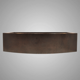 36" Bepen Hammered Copper Single-Bowl Curved Apron Farmhouse Sink - Extra-Wide