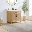 36" Catalpa Single Bathroom Vanity - Weathered Fir