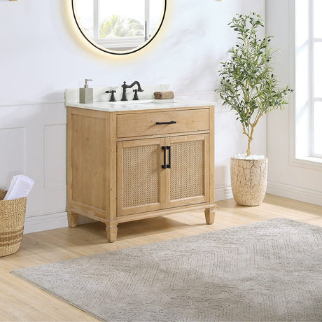 36" Catalpa Single Bathroom Vanity - Weathered Fir