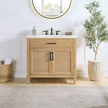 36" Catalpa Single Bathroom Vanity - Weathered Fir