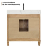 36" Catalpa Single Bathroom Vanity - Weathered Fir