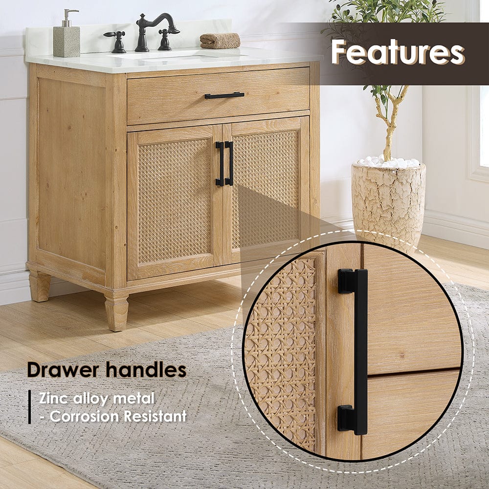 36" Catalpa Single Bathroom Vanity - Weathered Fir