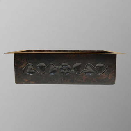 36" Celaya Hammered Copper Flower Design Single-Bowl Drop-In Kitchen Sink