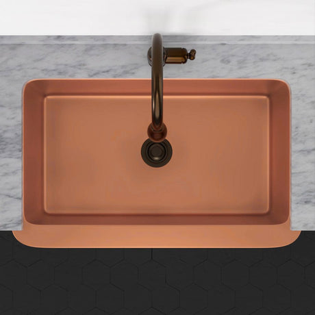 36" Dolton Smooth Copper Single-Bowl Farmhouse Sink