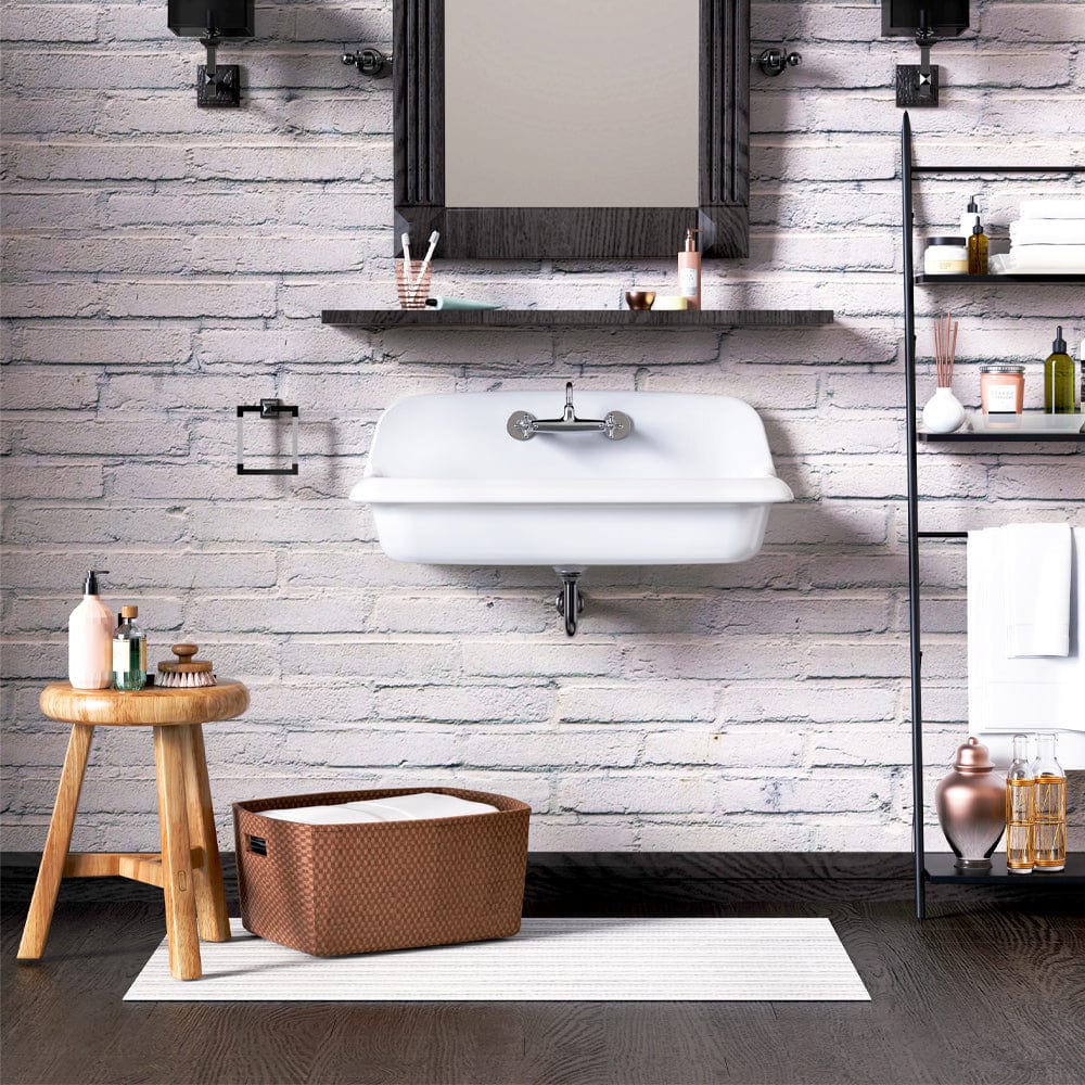 36" Epsey Vitreous China Wall-Mount Bathroom Sink