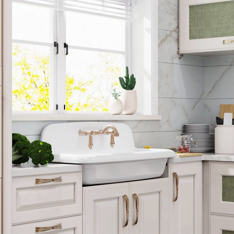 36" Epsey Vitreous China Wall-Mount Bathroom Sink