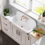 36" Epsey Vitreous China Wall-Mount Bathroom Sink