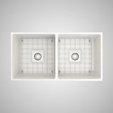 36" Fonesta Fireclay Double-Bowl Farmhouse Sink