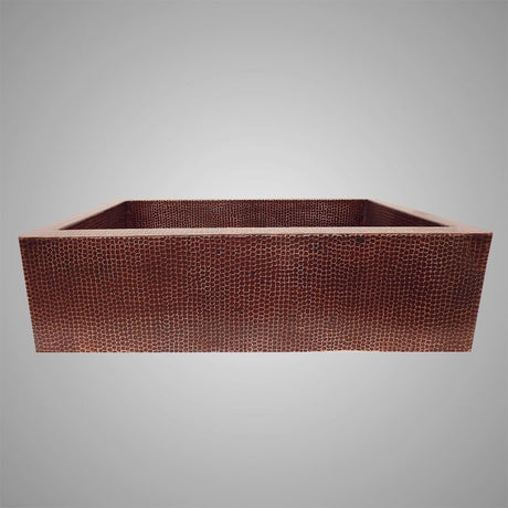 36" Fornengor Hammered Copper Single-Bowl Farmhouse Sink