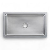 36" Glenmore Stainless Steel Farmhouse Sink - Matte Hammered Steel