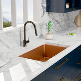 36" Joliet Hammered Copper Single-Bowl Undermount Sink