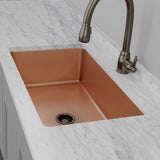 36" Joliet Hammered Copper Single-Bowl Undermount Sink