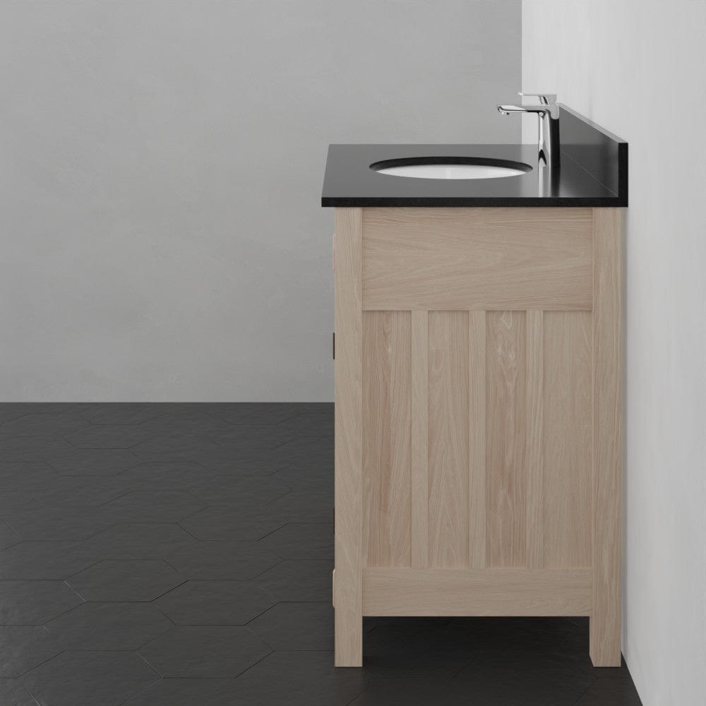 36" Mission Unfinished Red Oak Vanity for Undermount Sink - 34" Height