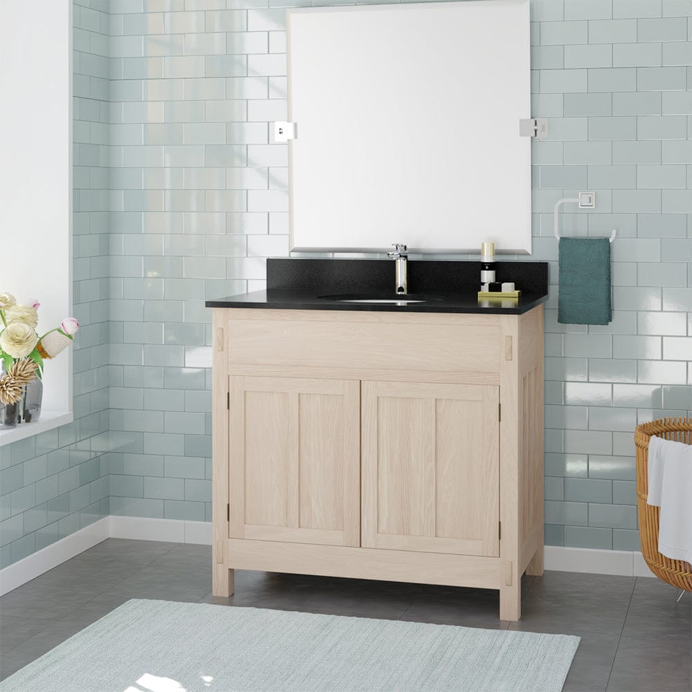 36" Mission Unfinished Red Oak Vanity for Undermount Sink - 34" Height