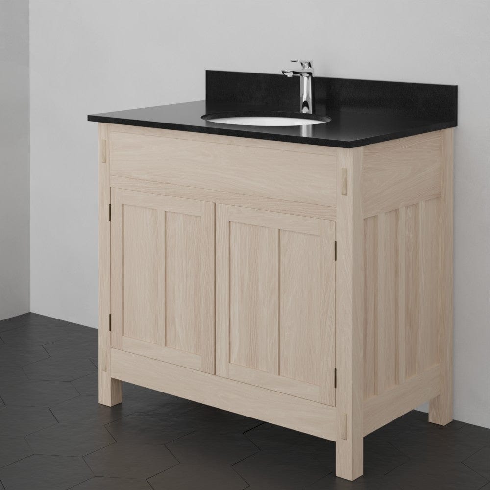 36" Mission Unfinished Red Oak Vanity for Undermount Sink - 34" Height