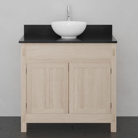 36" Mission Unfinished Red Oak Vanity for Vessel Sink - 34" Height