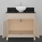 36" Mission Unfinished Red Oak Vanity for Vessel Sink - 34" Height