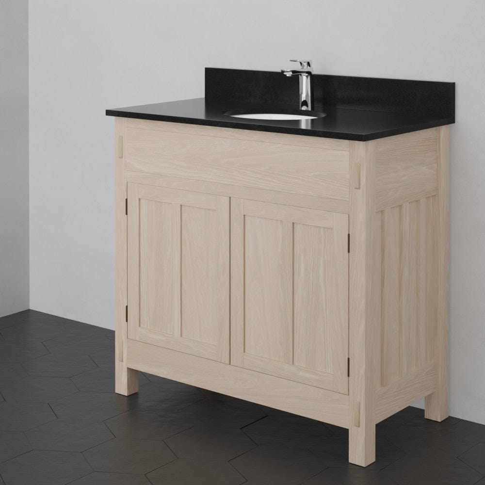 36" Narrow Mission Unfinished Red Oak Vanity for Undermount Sink - 34" Height